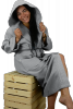 Szlafrok ARTG Robezz® Hooded Waffle Bathrobe AR028 Anthracite Grey
